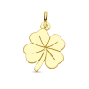 klavertje vier geluks hangertje in goud 21.5mm - 601125