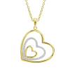 lotus style ketting goudkleurig hartje - 601138