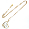 lotus style ketting goudkleurig hartje - 601138