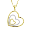 lotus style ketting goudkleurig hartje - 601138