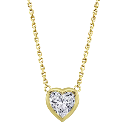 lotus style ketting goudkleurig hartje klein - 601139