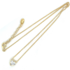 lotus style ketting goudkleurig hartje klein - 601139