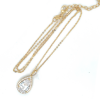 lotus style ketting goudkleurig druppel 42cm - 45cm - 601141