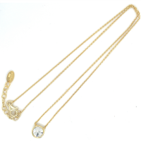lotus style ketting goudkleurig met zirkonia steentje - 601142 lotus style ketting goudkleurig met zirkonia steentje - 601142