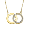 Goudkleurige stalen ketting met cirkels - 601148
