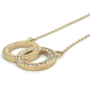 Goudkleurige stalen ketting met cirkels - 601148