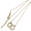 Goudkleurige stalen ketting met cirkels - 601148