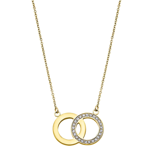 Goudkleurige stalen ketting met cirkels - 601148