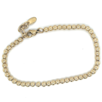 Goudkleurige stalen armband met balletjes - 601149