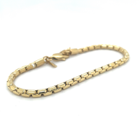 goudkleurige stalen armband cordano schakels 22cm - 601150