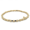 goudkleurige stalen armband met bolletje en blokjes op elastiek - 601153 goudkleurige stalen armband met bolletje en blokjes op elastiek - 601153