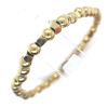 goudkleurige stalen armband met bolletje en blokjes op elastiek - 601153 goudkleurige stalen armband met bolletje en blokjes op elastiek - 601153