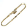 goudkleurige stalen armband met blokjes - 601155