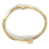 goudkleurige stalen armband bangel met steentjes en een hartje - 601159 goudkleurige stalen armband bangel met steentjes en een hartje - 601159