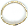 goudkleurige stalen armband bangel met steentjes en een hartje - 601160 goudkleurige stalen armband bangel met steentjes en een hartje - 601160