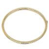 goudkleurige stalen armband bangel smal met steentjes - 601161