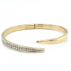 goudkleurige stalen armband bangel met steentjes - 601162 goudkleurige stalen armband bangel met steentjes - 601162