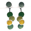 Arior oorknoppen singular groen met lange hangers - 601163 Arior oorknoppen singular groen met lange hangers - 601163