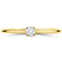 Gouden ring met lab grown diamant 0.10ct h si maat 52 - 601167