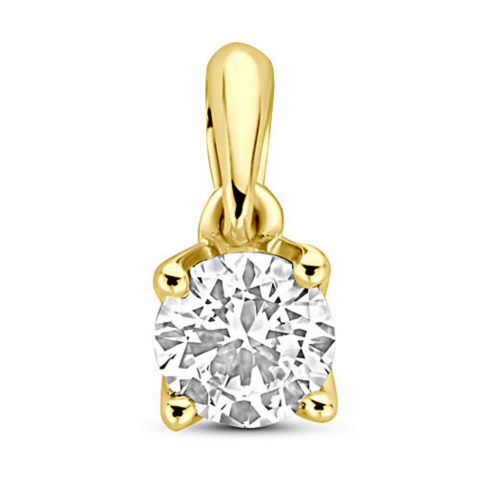 gouden hanger met lab grown diamant 0.25ct h si 9,5 mm - 601168