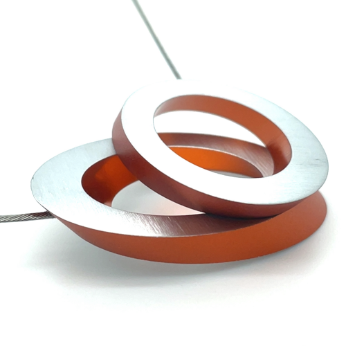 collier clic Olivia ovalen op elkaaar oranje - 601176 collier clic Olivia ovalen op elkaaar oranje - 601176