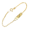 baby plaat graveer armband in 14 karaat goud 12-14cm - 601180 baby plaat graveer armband in 14 karaat goud 12-14cm - 601180