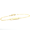 Graveer baby plaat armband 12-14cm met hartje figaro schakel - 601181