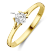 gouden ring met zirkonia steentje maat 52 - 601185
