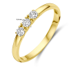 gouden trilogie ring met 3 zirkonia steentjes maat 54 - 601186