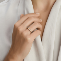 gouden ring met zirkonia 4mm maat 53 - 601188