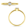 gouden ring met zirkonia 4mm maat 53 - 601188