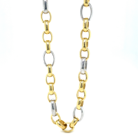 Fjory 6mm bicolor Fantasie Anker schakelketting 45cm - 601193 Fjory 6mm bicolor Fantasie Anker schakelketting 45cm - 601193