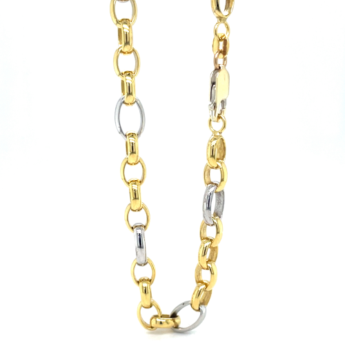 Fjory 6mm bicolor Fantasie Anker schakelketting 45cm - 601193