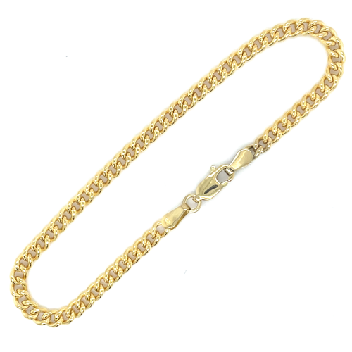 gouden armband extra bol gourmet geel 3,8mm breed 18cm - 601197