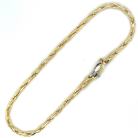 gouden armband met zilveren kern Fjory Palmier 2mm 18cm - 601199 gouden armband met zilveren kern Fjory Palmier 2mm 18cm - 601199