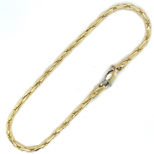 gouden armband met zilveren kern Fjory Palmier 2mm 18cm - 601199