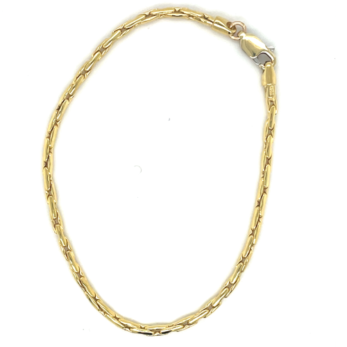 gouden armband met zilveren kern Fjory Palmier 2mm 18cm - 601199