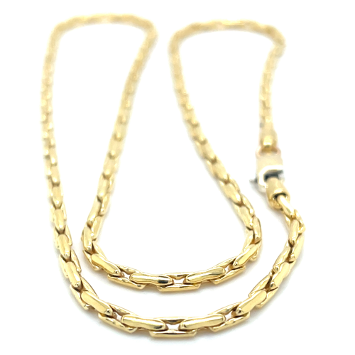 gouden schakelketting Fjory Palmier 2mm geel 45cm met zilveren kern - 601200 gouden schakelketting Fjory Palmier 2mm geel 45cm met zilveren kern - 601200
