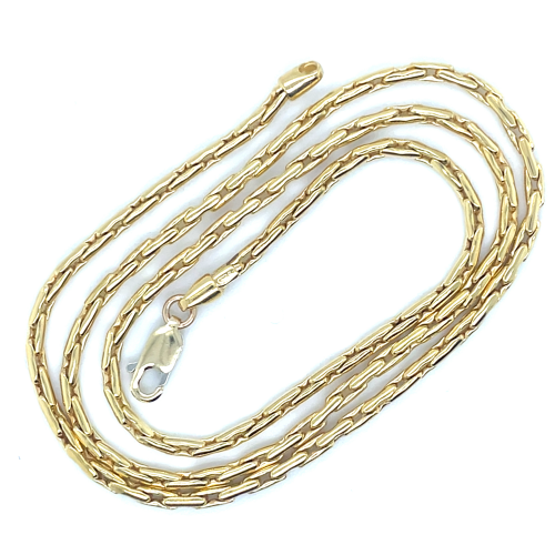 gouden schakelketting Fjory Palmier 2mm geel 45cm met zilveren kern - 601200 gouden schakelketting Fjory Palmier 2mm geel 45cm met zilveren kern - 601200