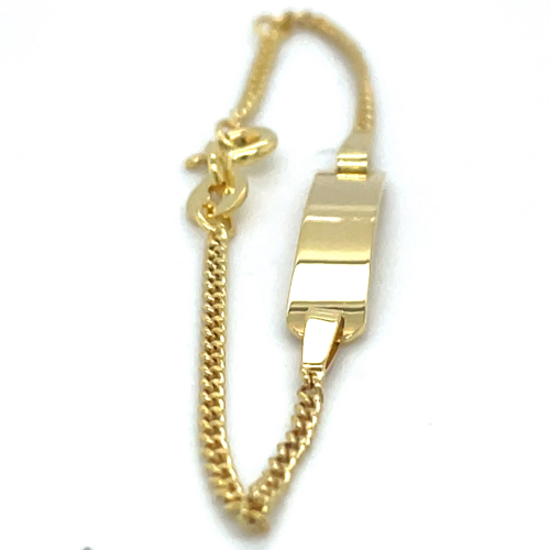 Fjory kinderplaatarmband goud met zilveren kern 11-13cm - 601204