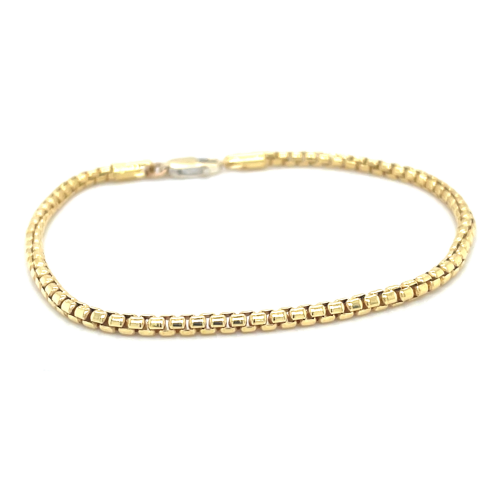 armband Venetiaans rond 18cm armband goud met zilveren kern - 601206 armband Venetiaans rond 18cm armband goud met zilveren kern - 601206