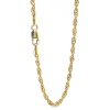 ketting goud Fjory Singapore/koord combischakel 2mm 45cm met zilveren keren - 601208 ketting goud Fjory Singapore/koord combischakel 2mm 45cm met zilveren keren - 601208