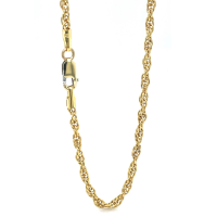 ketting goud Fjory Singapore/koord combischakel 2mm 45cm met zilveren keren - 601208 ketting goud Fjory Singapore/koord combischakel 2mm 45cm met zilveren keren - 601208