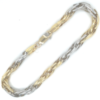 Fjory 5mm bicolor Fantasie/Touw schakel - 601211 Fjory 5mm bicolor Fantasie/Touw schakel - 601211