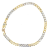 armband goud Fjory 3mm bicolor Gourmet schakel 18cm - 601213