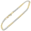 armband goud Fjory 3mm bicolor Gourmet schakel 18cm - 601213