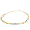 armband goud Fjory 3mm bicolor Gourmet schakel 18cm - 601213