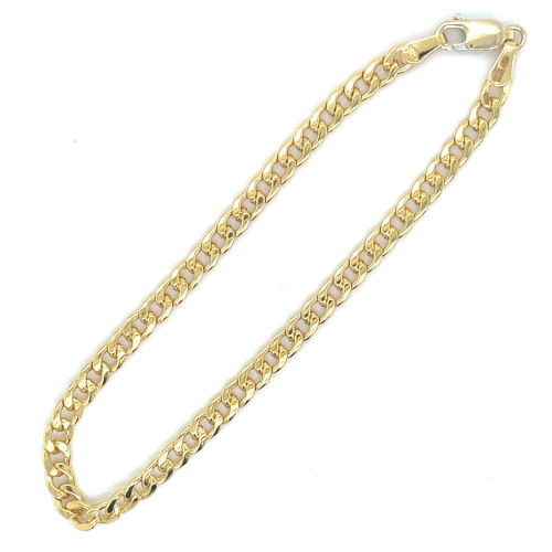 armband Fjory Gourmet Bol 3,5mm 18cm goud met hart van zilver - 601215