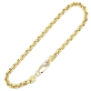 Fjory gouden Jasseron 4mm 18cm met een hart van zilver - 601217 Fjory gouden Jasseron 4mm 18cm met een hart van zilver - 601217