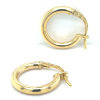 gouden oorringen Rond massief met zilvern kern Fjory10mm - 601219 gouden oorringen Rond massief met zilvern kern Fjory10mm - 601219